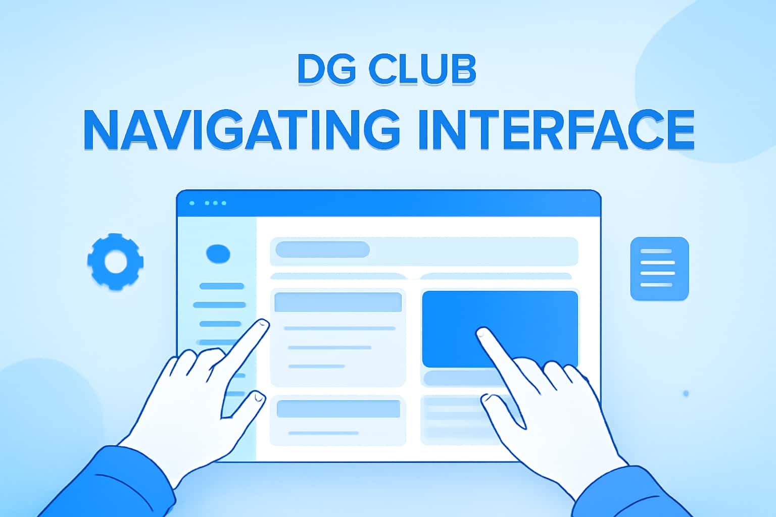 An informative illustration of the DG Club interface showcasing its layout and features.