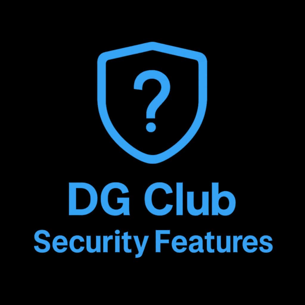 A simple badge design illustrating the security features of DG Club.
