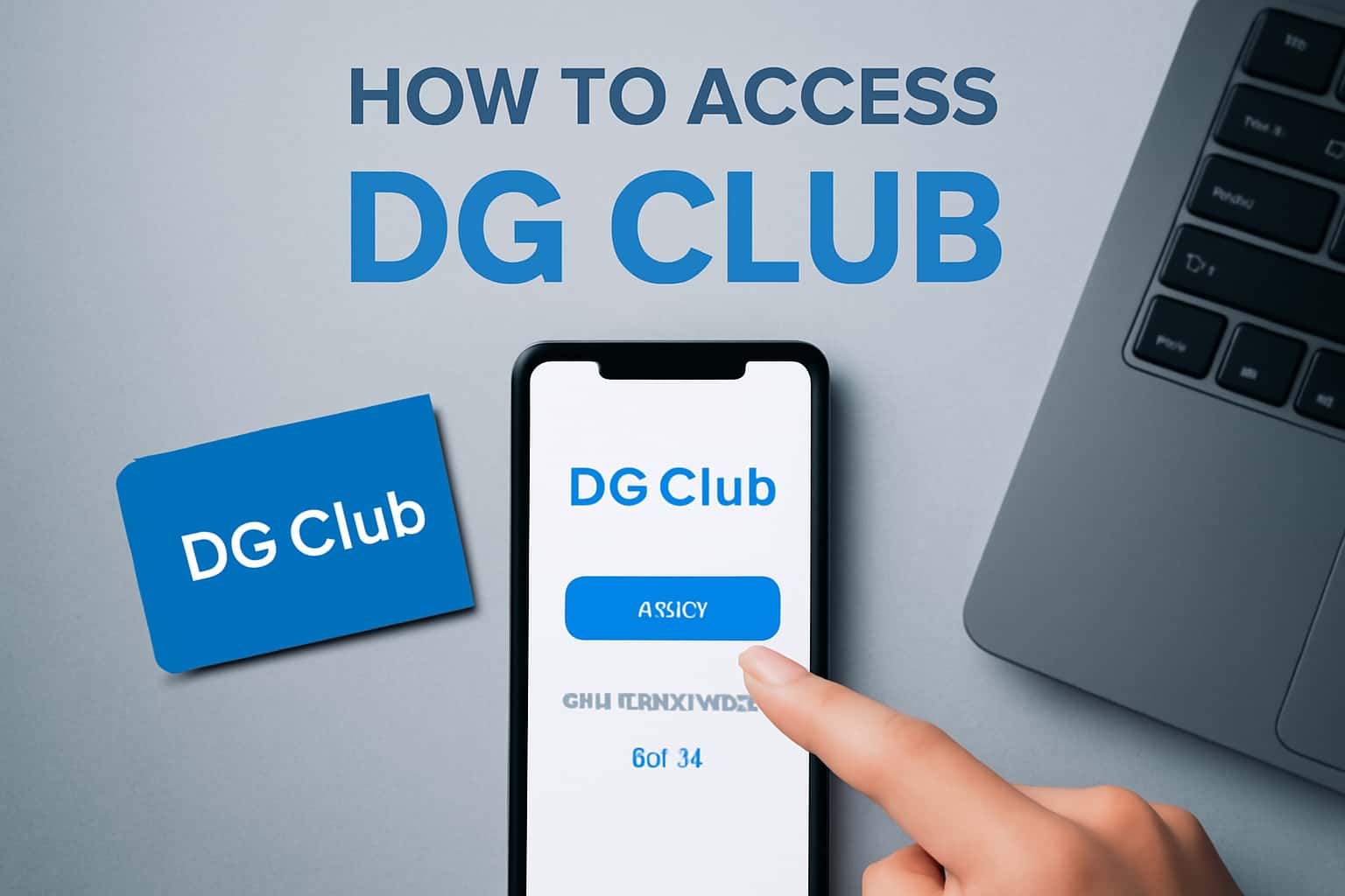 An educational illustration showing access steps for the DG Club App.