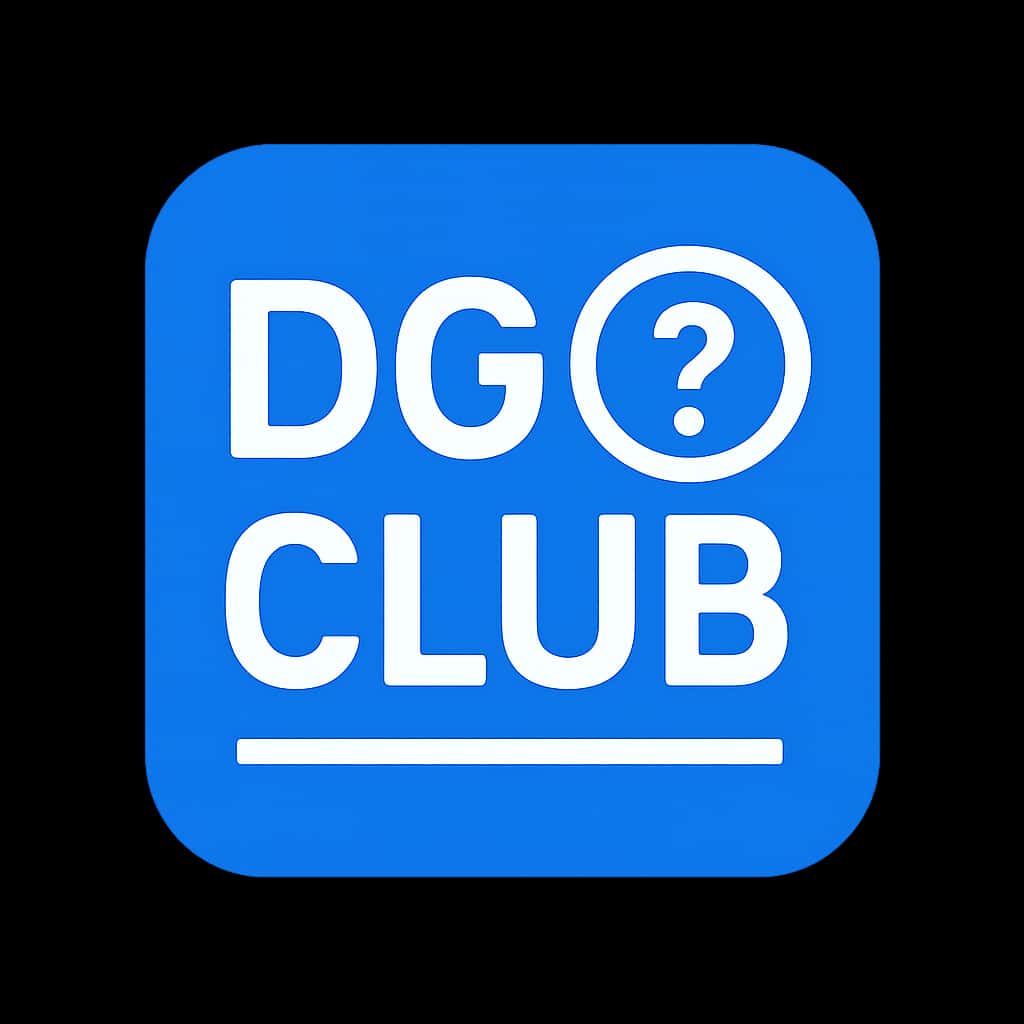 A simple badge design illustrating the concept of DG Club promotions.