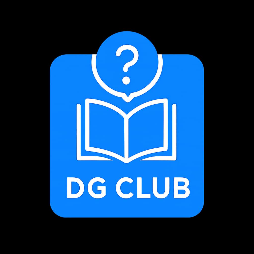 Minimalistic badge for DG Club account security tips.