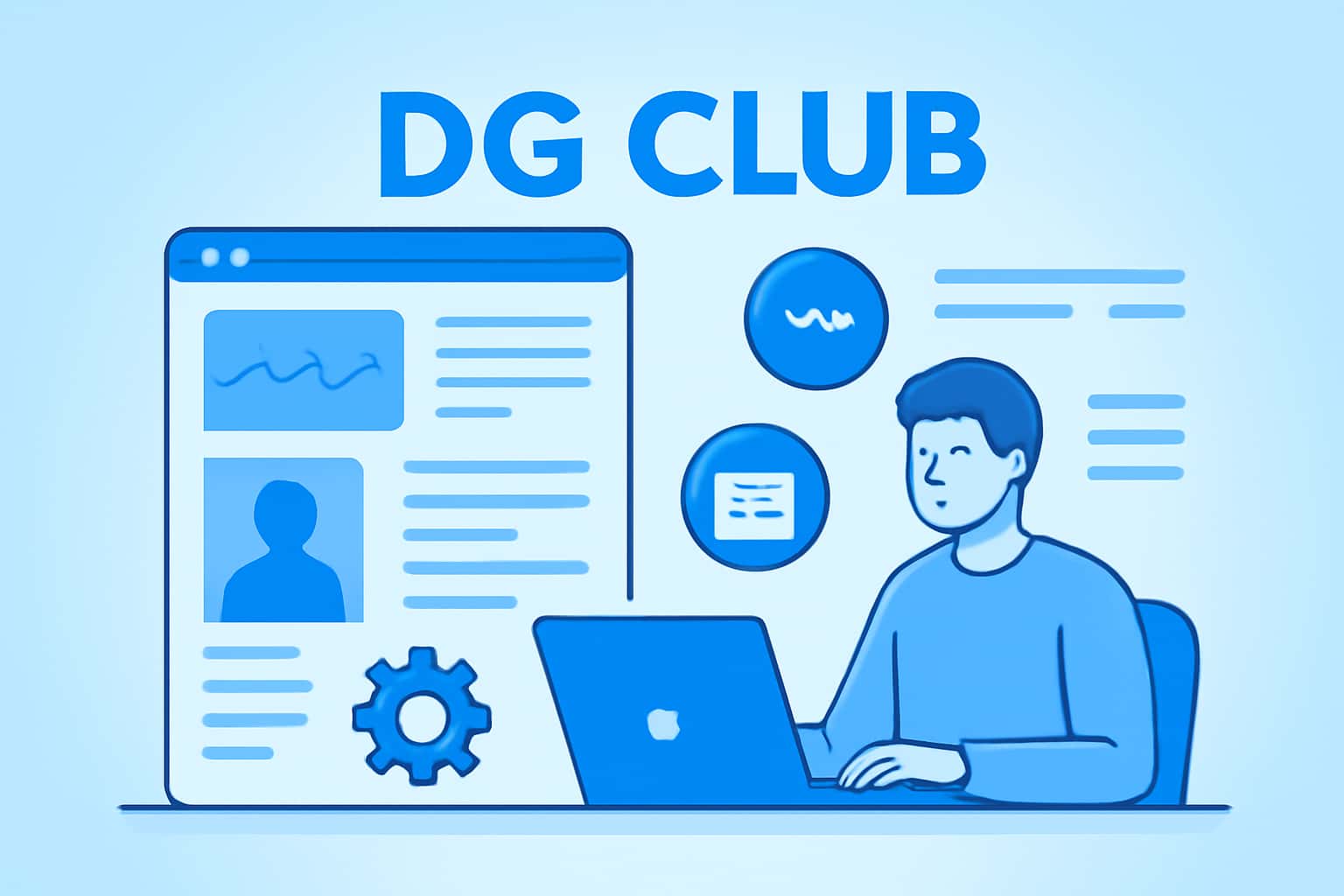 An illustrative representation of DG Club features in a tech-inspired design.