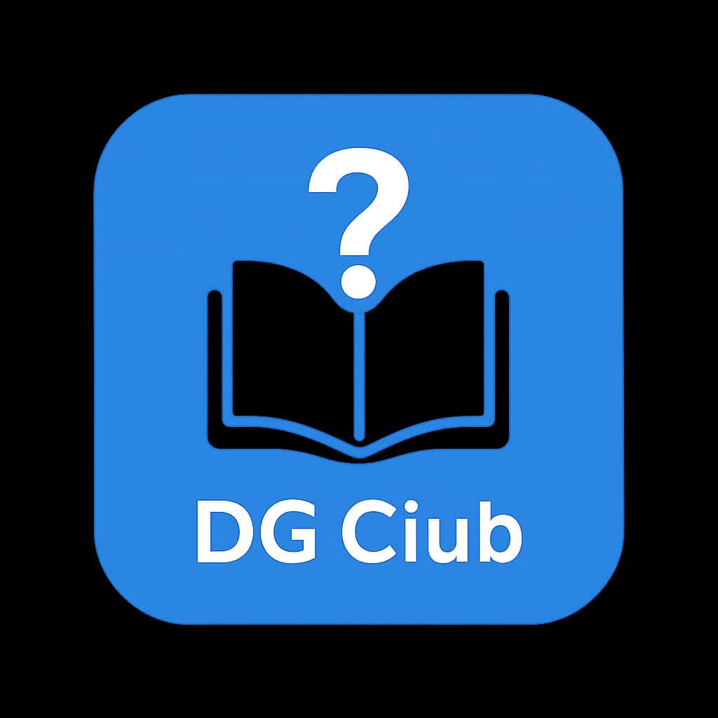 A simple badge design symbolizing DG Club features.